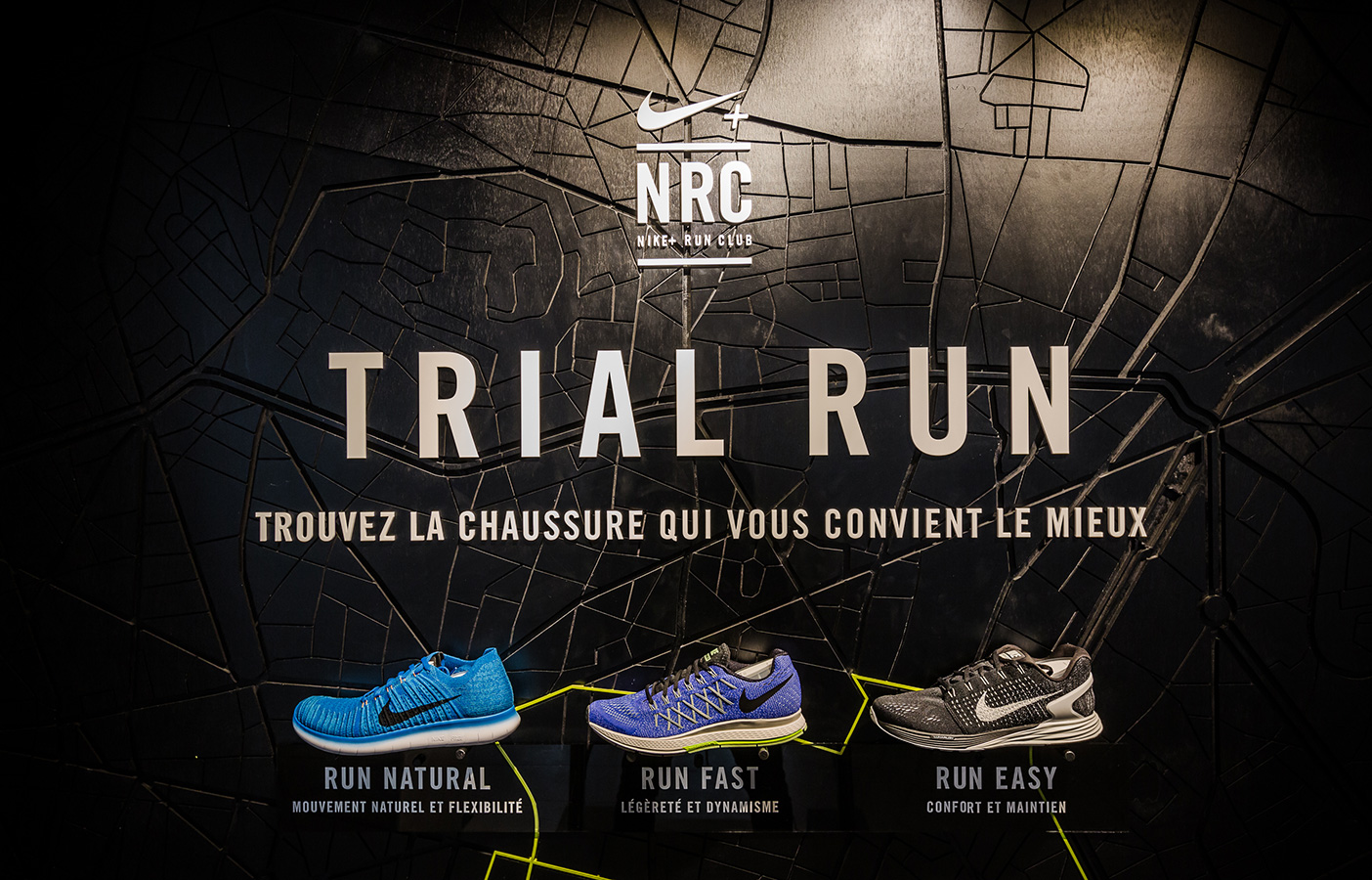 Aldworth James & Bond | Nike Store Les Halles - Trial Run map