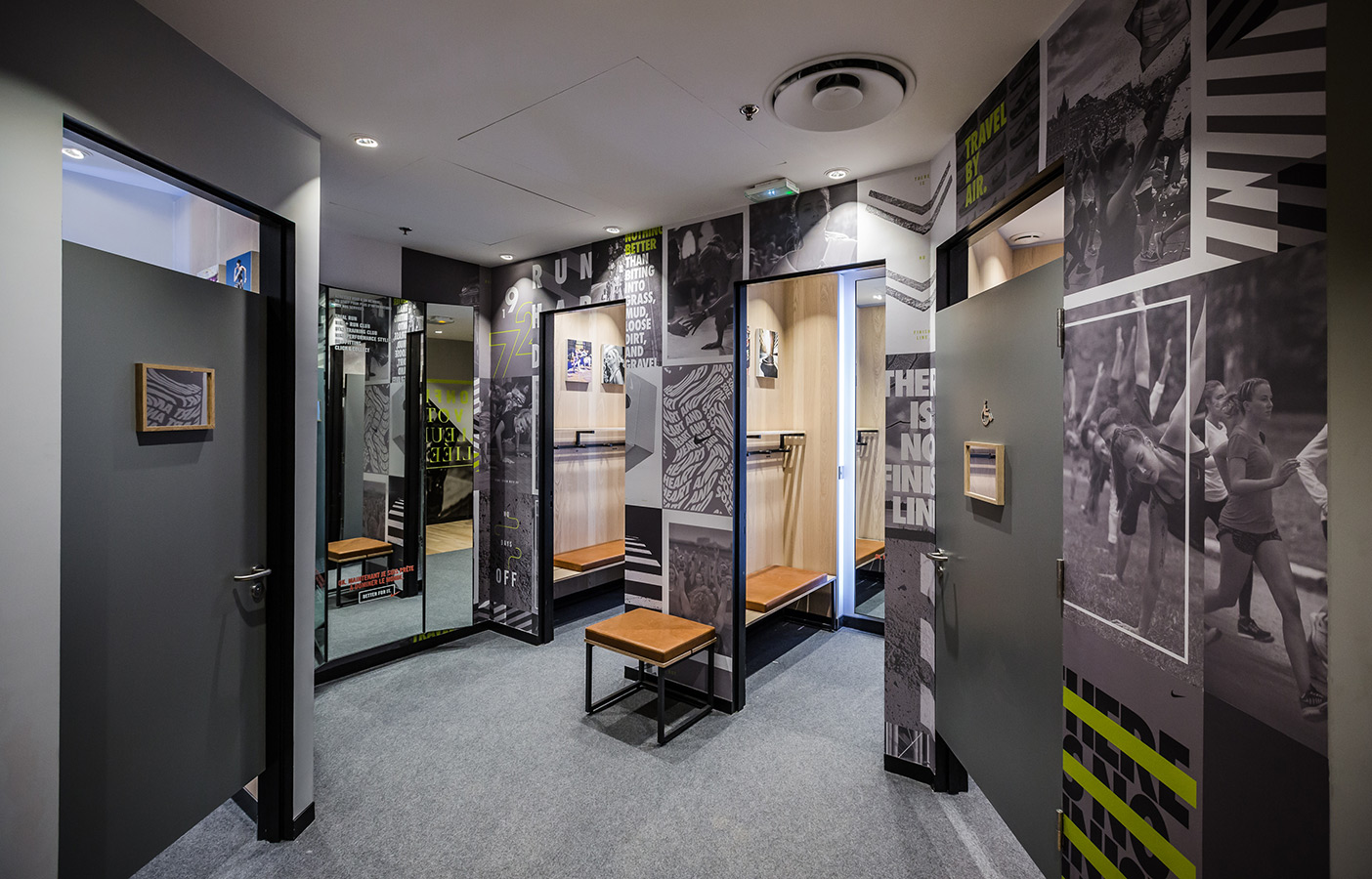 Aldworth James & Bond | Nike Store Les Halles - Changing room decoration
