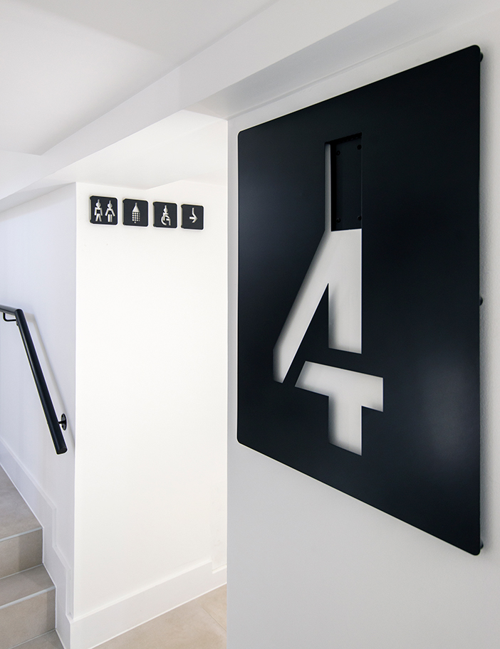 Aldworth James & Bond | 20 Midtown - Floor numbering, designed by Bibliotheque