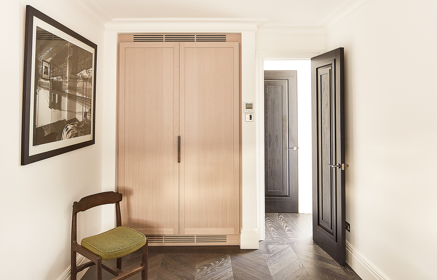 Aldworth James & Bond | Chelsea Residence | Fitted wardrobe in guest bedroom