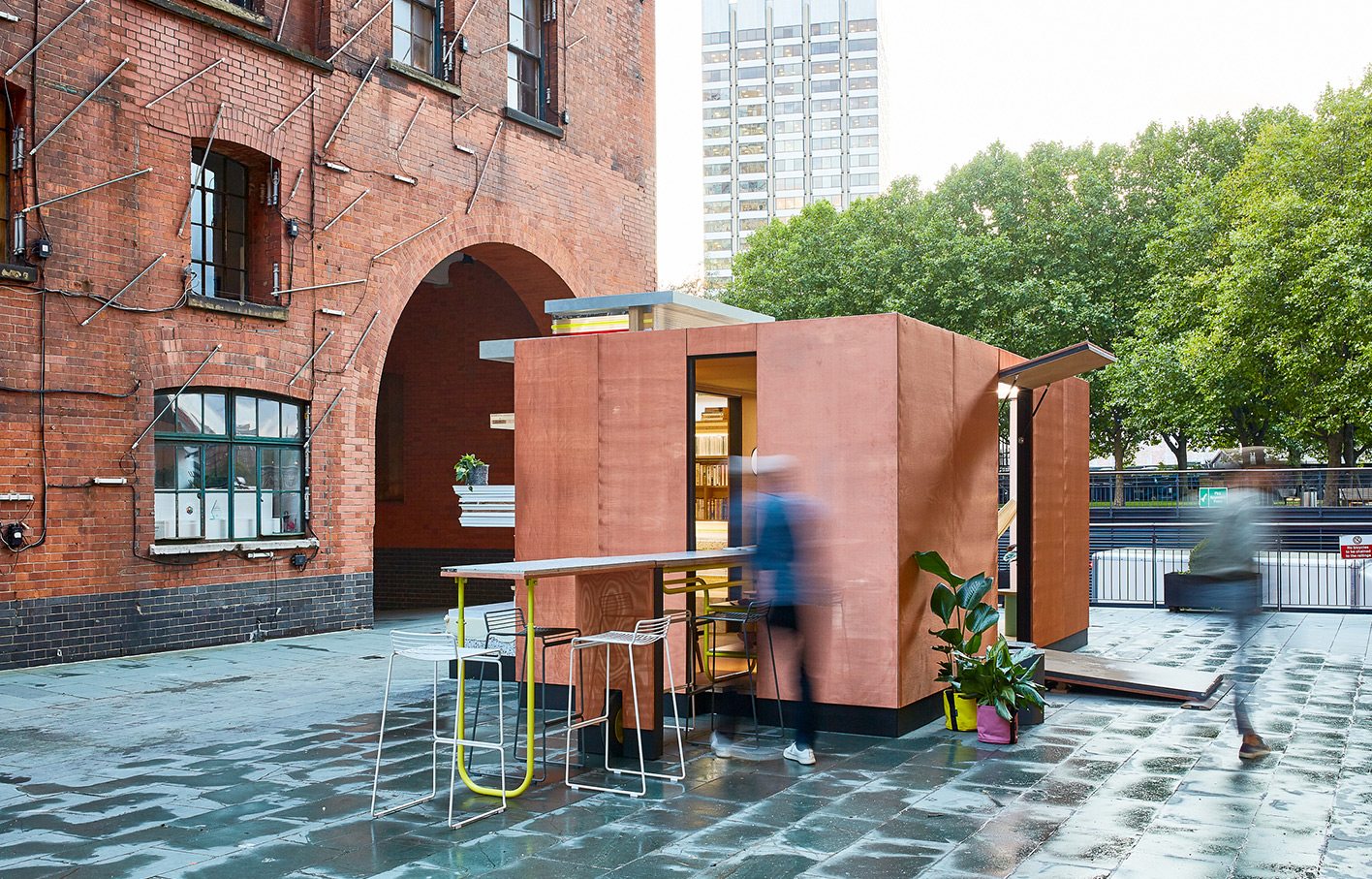Aldworth James & Bond | London Design Festival | MINI Living - Urban Cabin | The kitchen in use outside