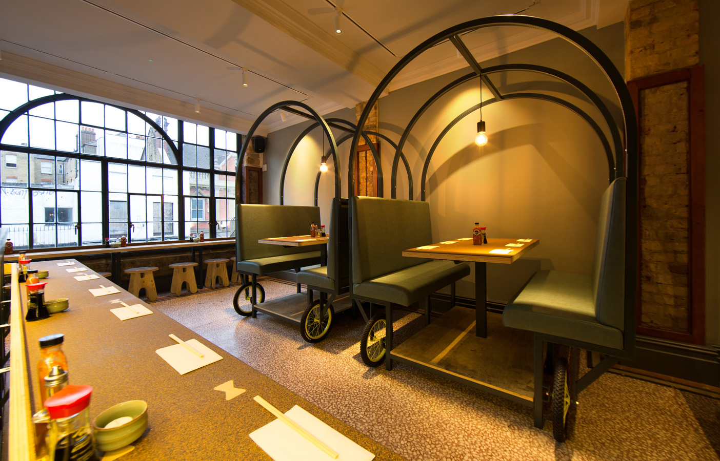 Aldworth James & Bond | Carriage seating for Nanban Restaurant