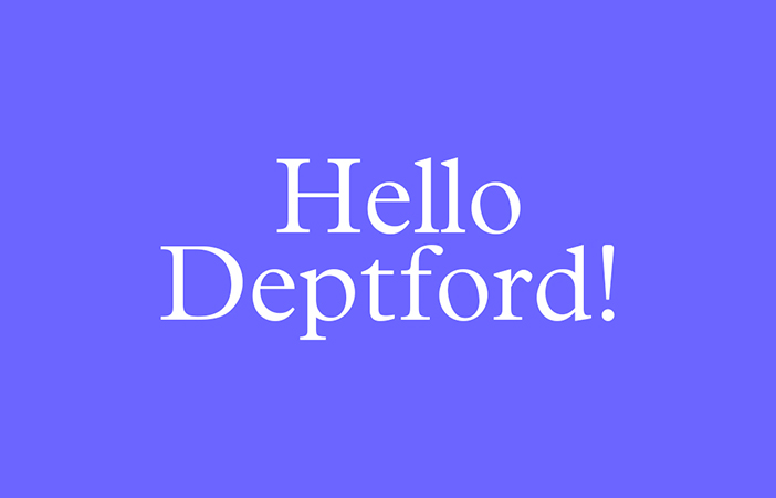 Goodbye Greenwich... Hello Deptford!