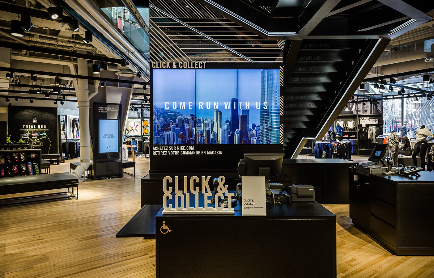 Aldworth James & Bond | Nike Store Les Halles - interior signage