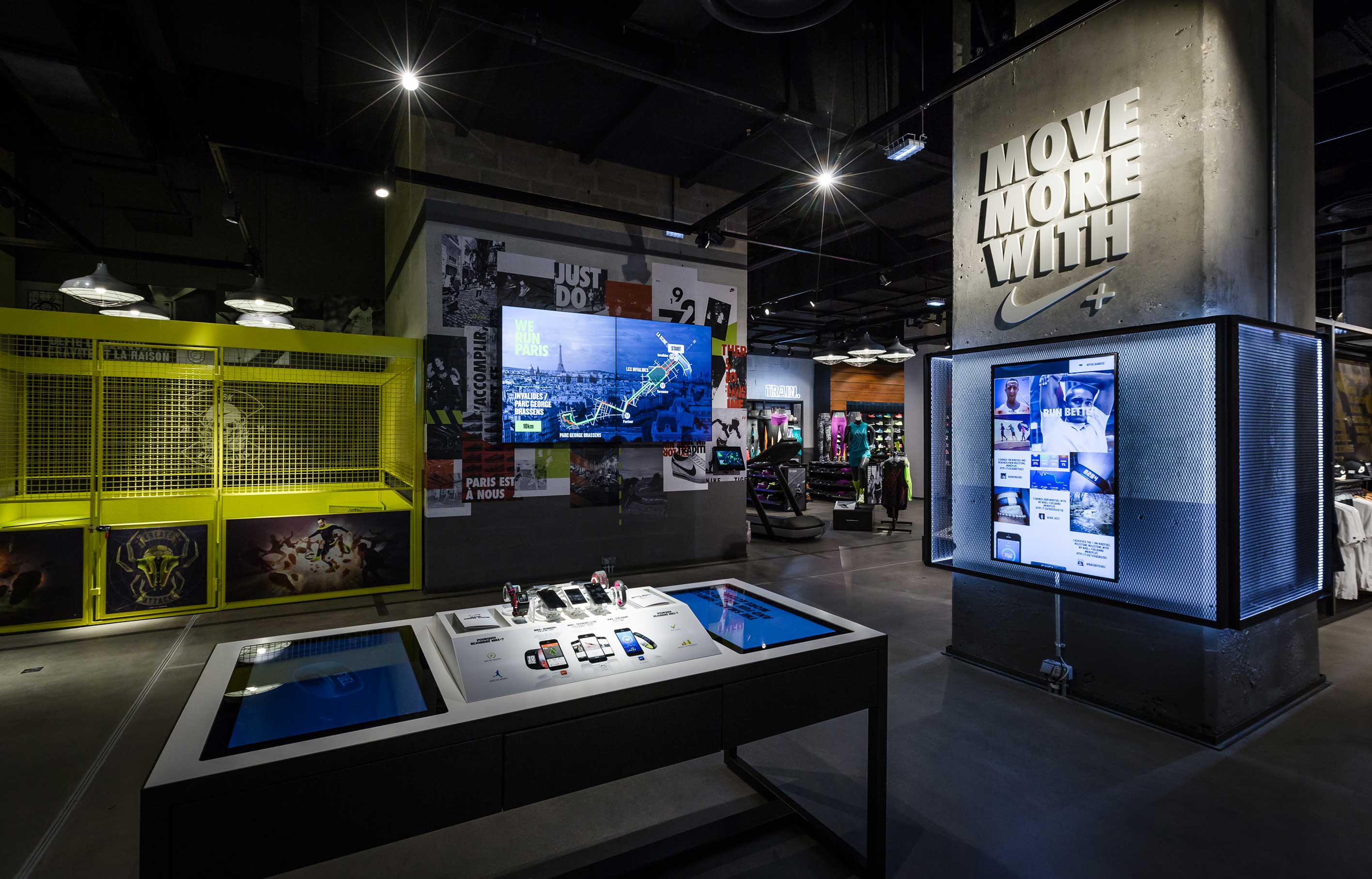 Aldworth James & Bond | Nike Store La Défense, Paris - CNC fabrication and upholstery by AJ&B