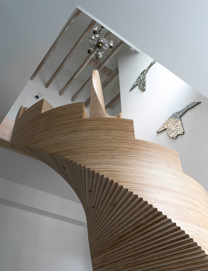 Aldworth James & Bond | Plywood Staircase | Part of a refurbished east London apartment