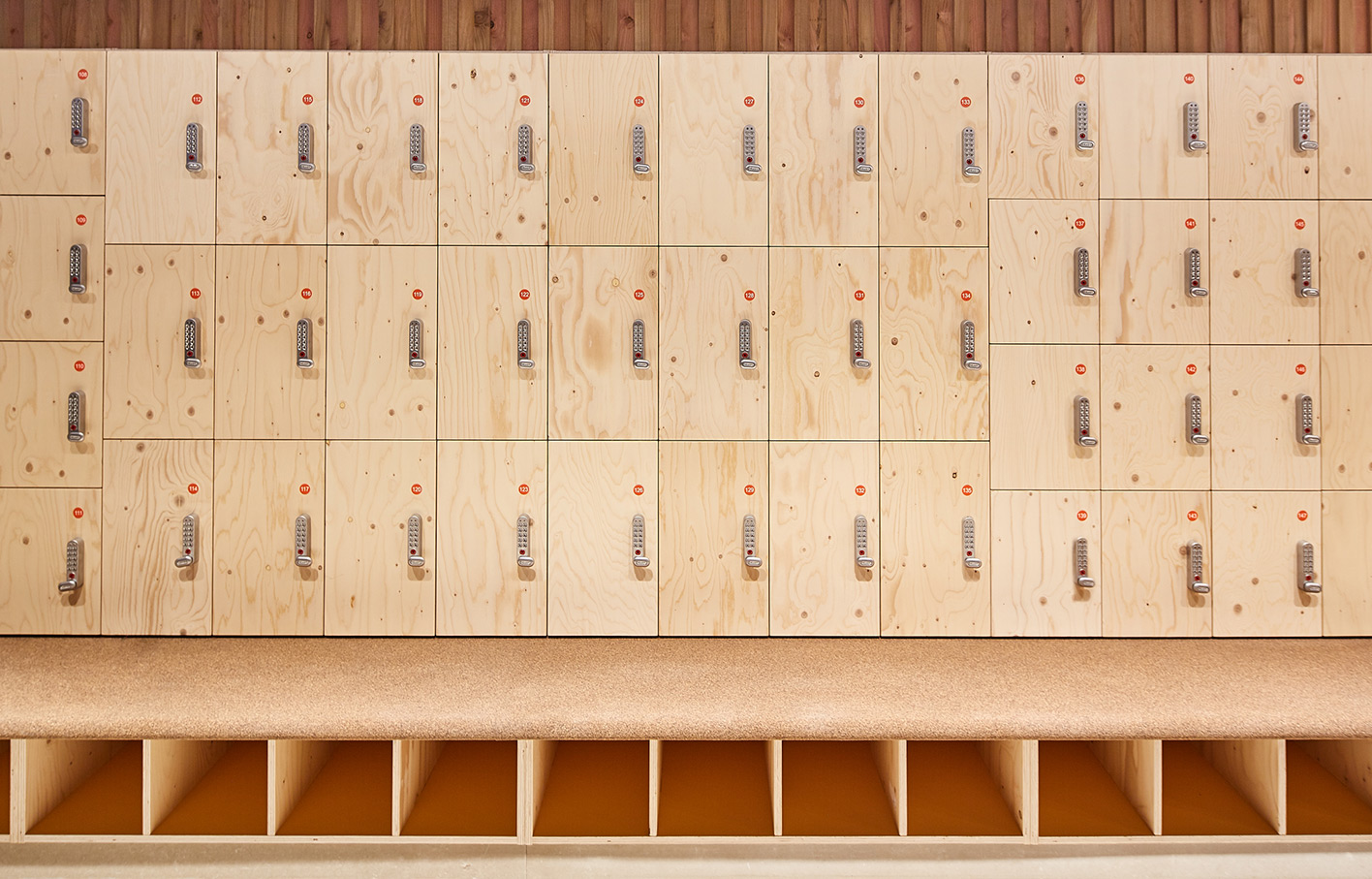 Aldworth James & Bond | triyoga Shoreditch Studio | Plywood lockers