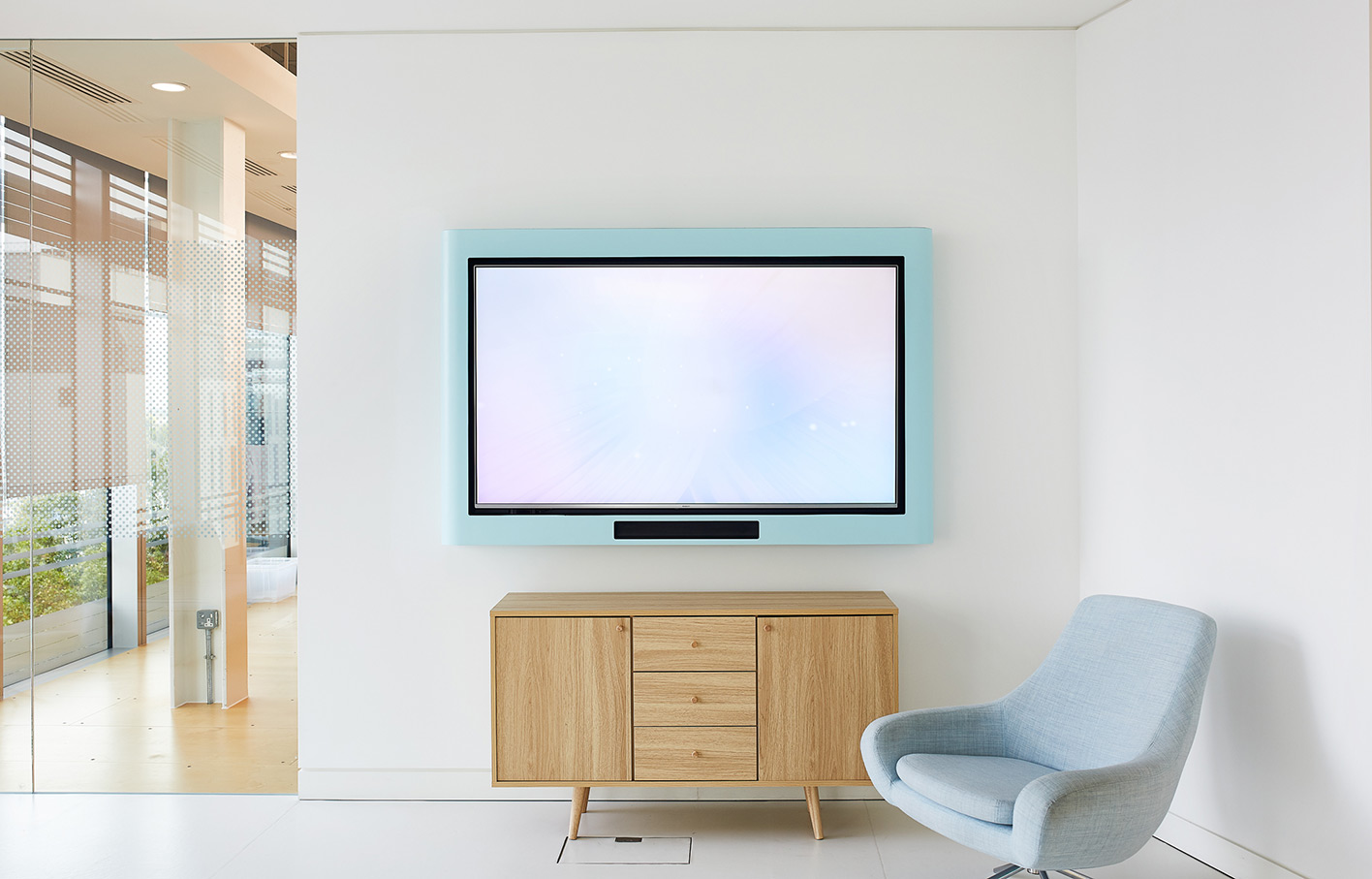 Aldworth James & Bond | UKTV Office Additions | Curved TV surround