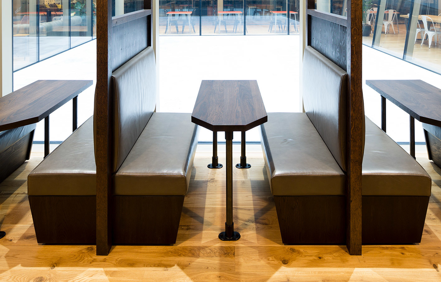 Aldworth James & Bond | Upholstered seating booths at WeWork Moor Place